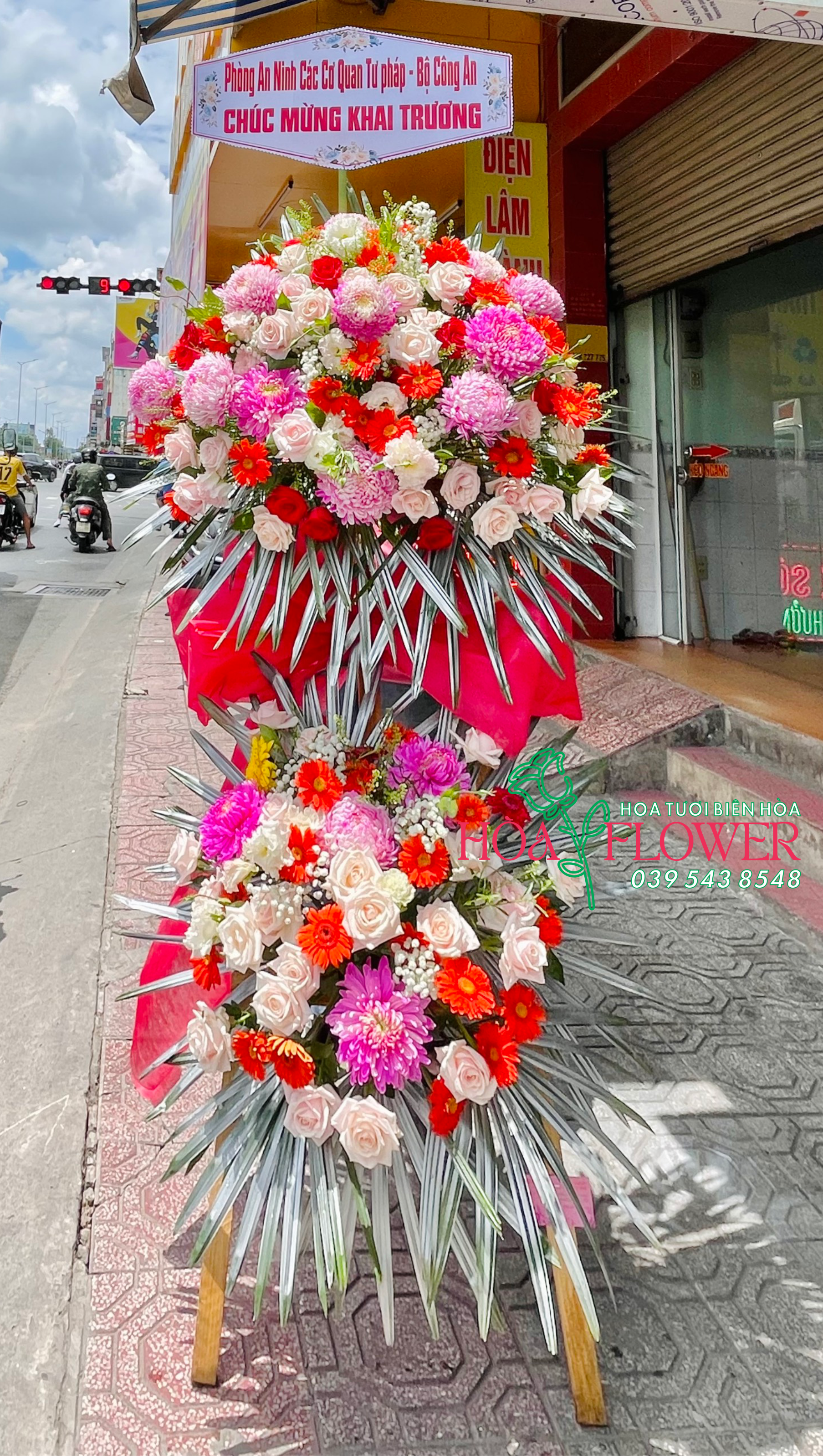 hoa tươi biên hòa, khánh hòa flower, kệ hoa khai trương, kệ hoa chúc mừng