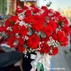 Giỏ Hoa Hồng Đỏ Rực Rỡ